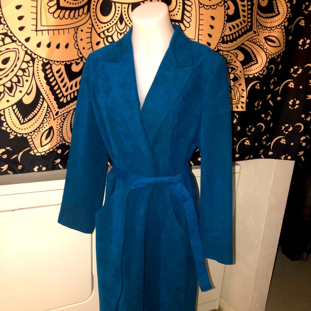 Suede royal blue jacket